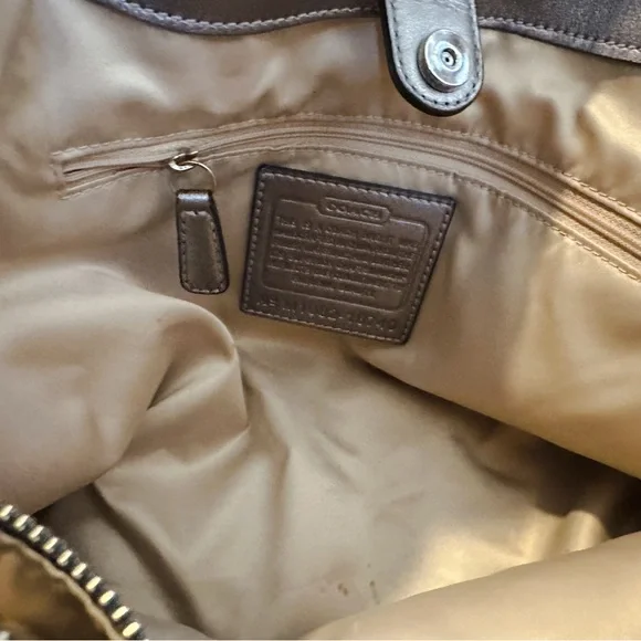 Coach Alexandra Signature Blue, White and Silver Chain Shoulder Bag - Picture 14 of 16